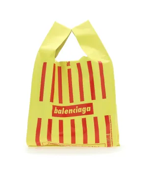 Balenciaga Logo Printed Monday Shopper Bag
