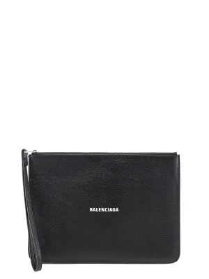 Balenciaga Logo Printed Zipped Pouch