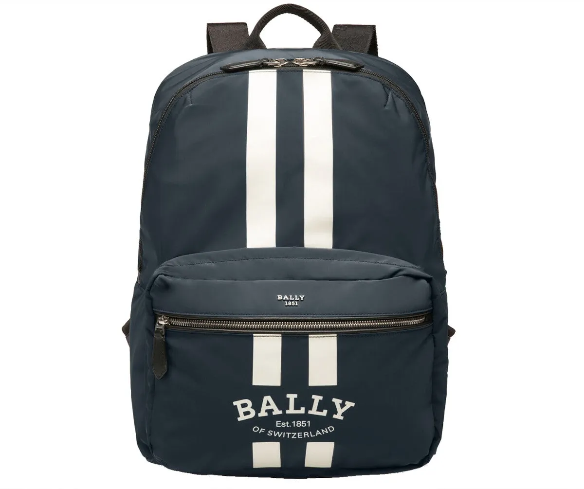 Bally Fixie Logo Printed Zipped Backpack