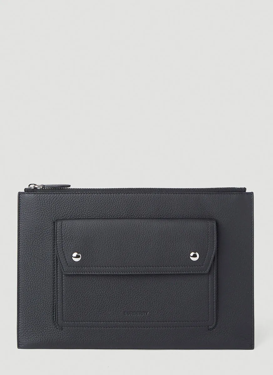 Burberry Pocket Detail Zipped Pouch