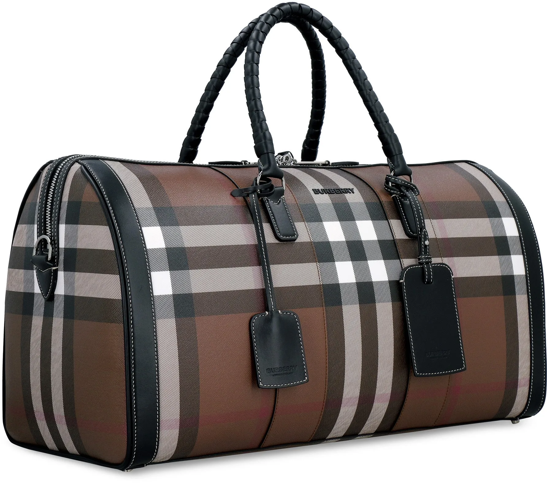 Burberry Vintage Check Logo Detailed Travel Bag