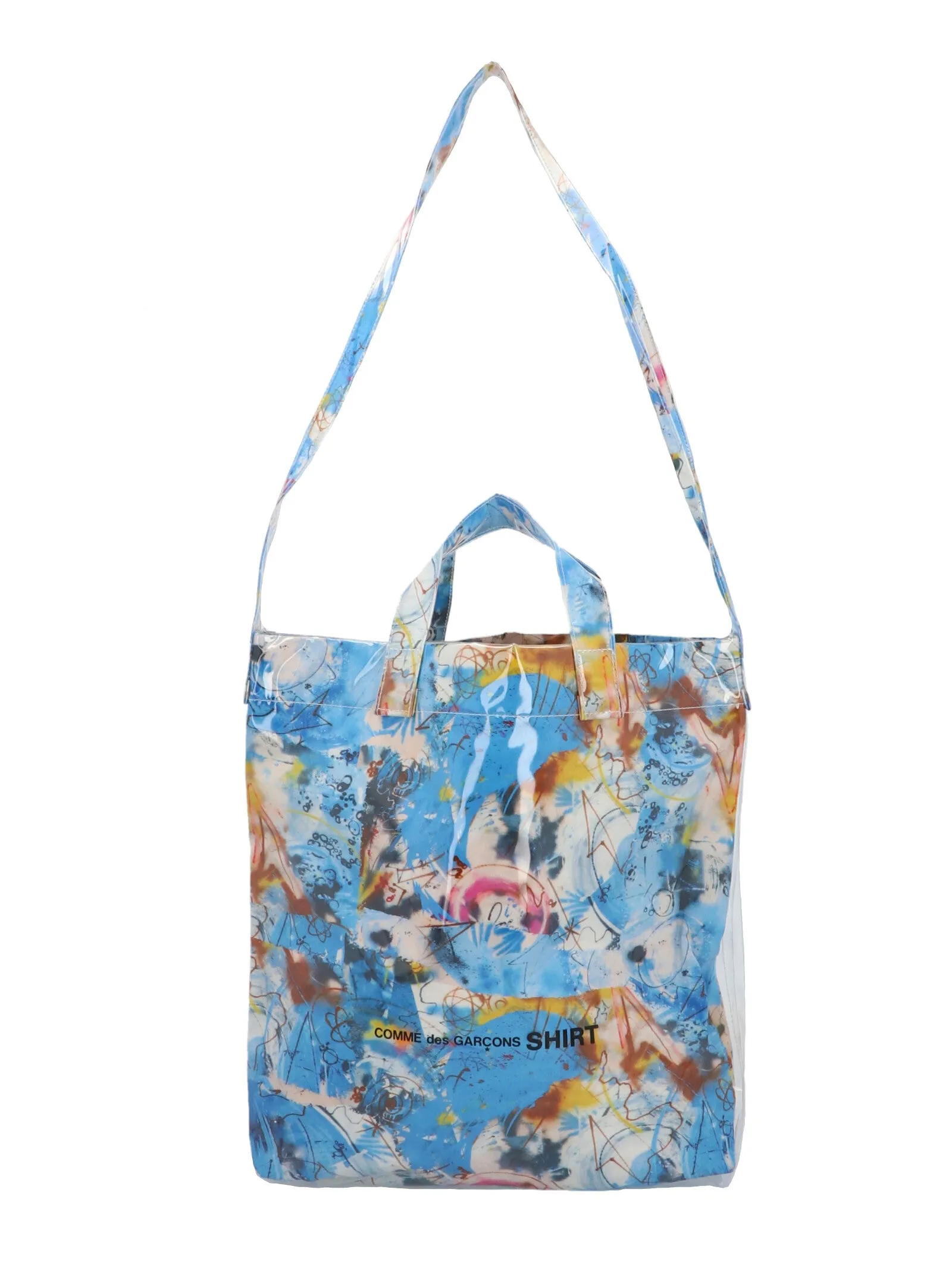 Comme des Garons Shirt X Futura Graffiti Print Tote Bag