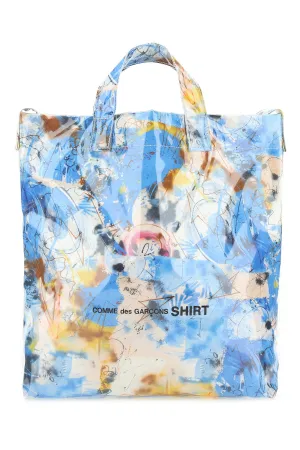 Comme des Garons Shirt X Futura Graffiti Print Tote Bag