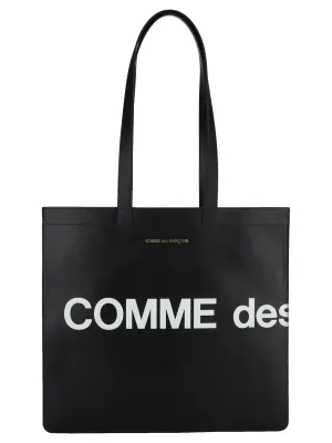 Comme des Garons Wallet Huge Logo Print Tote Bag