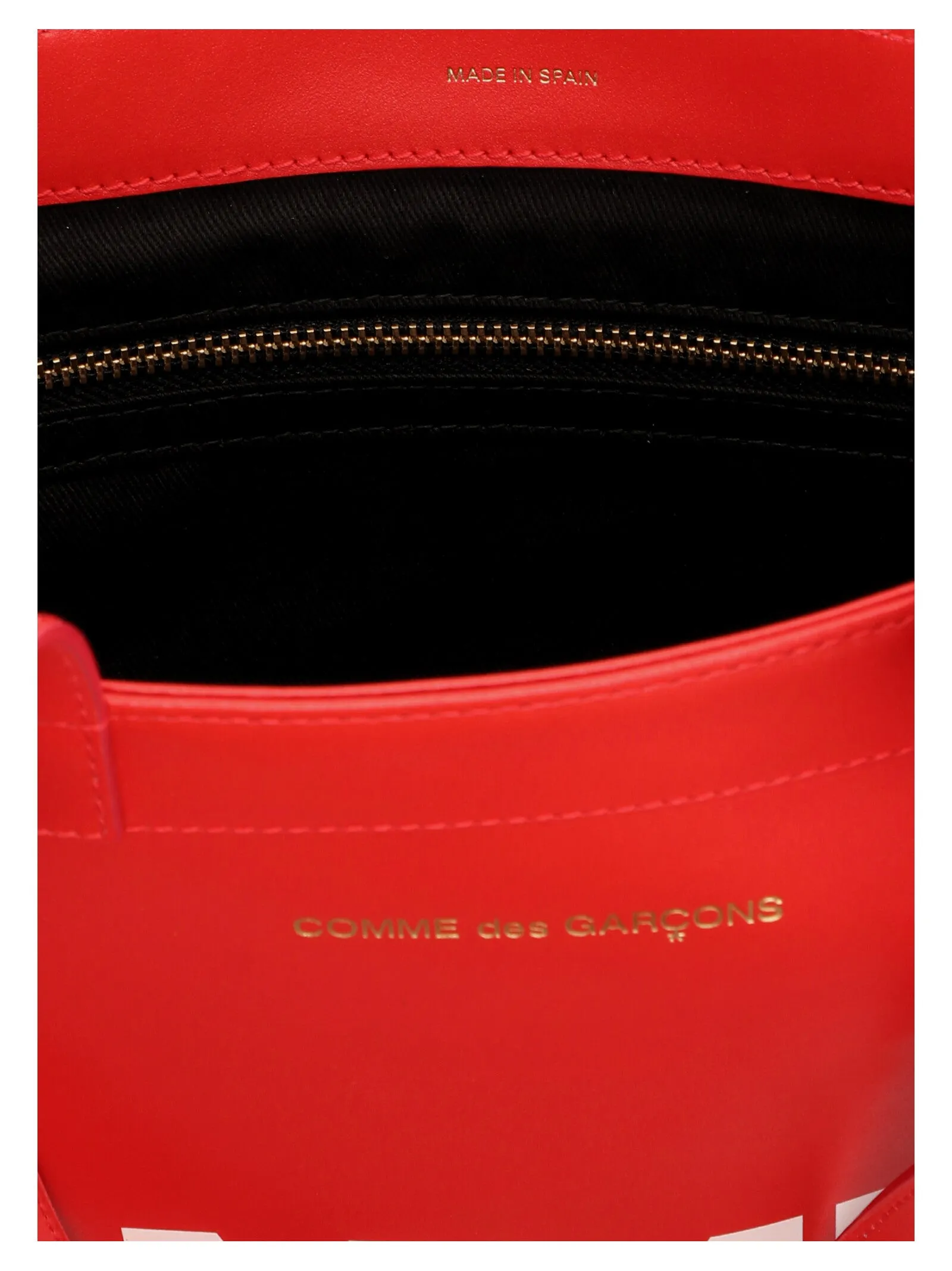 Comme des Garons Wallet Huge Logo Print Tote Bag