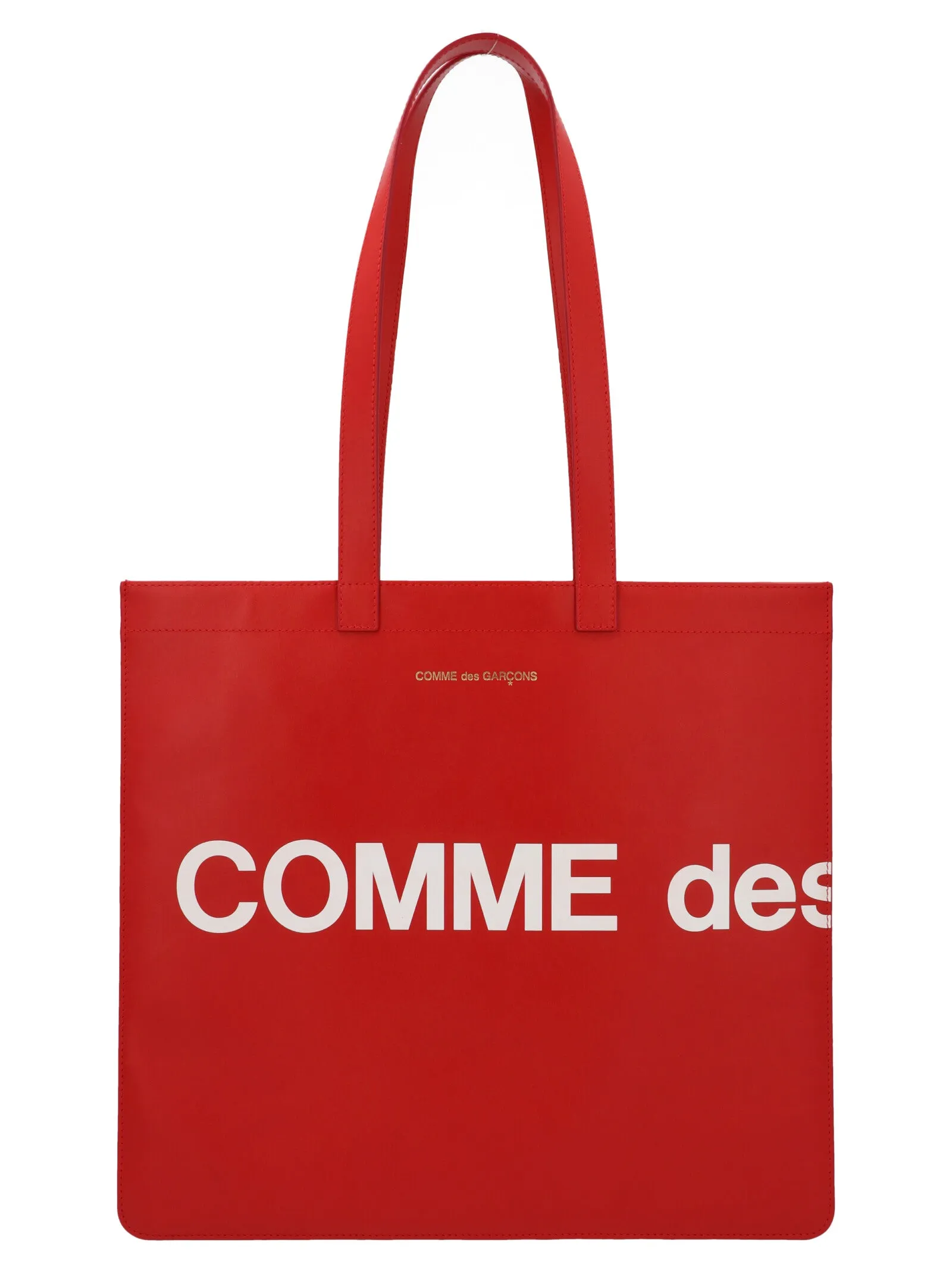 Comme des Garons Wallet Huge Logo Print Tote Bag