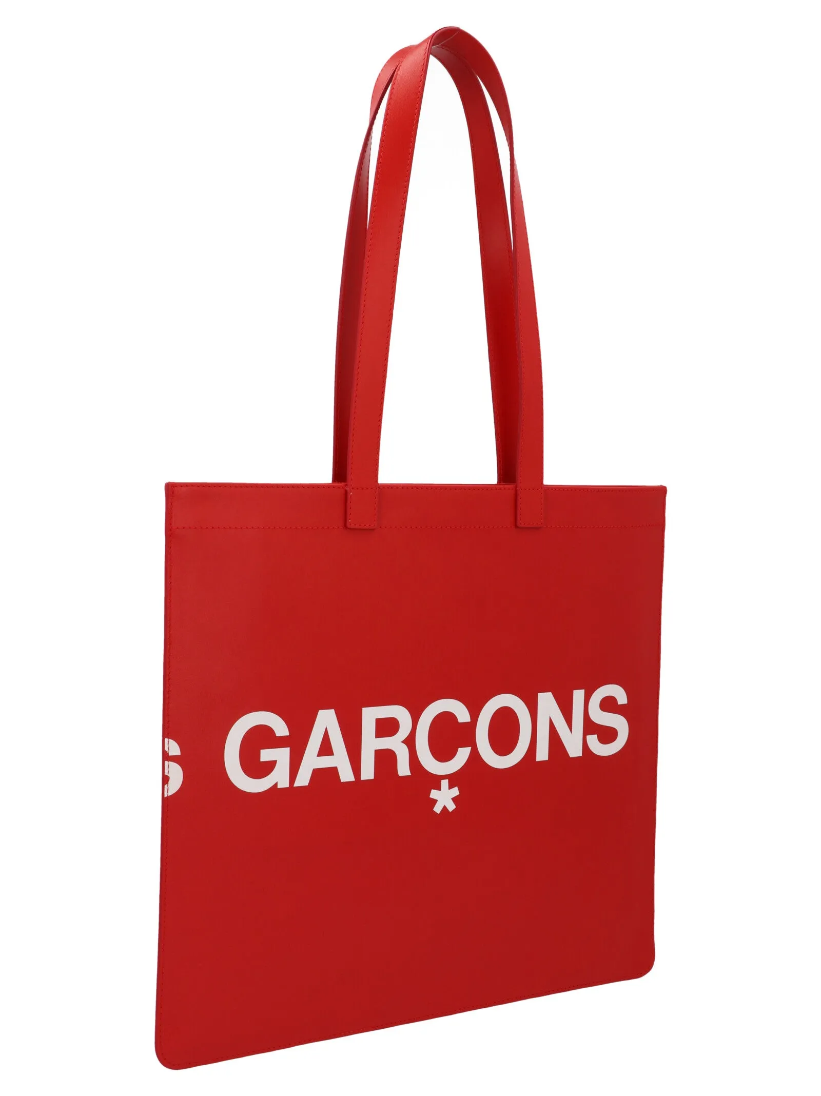 Comme des Garons Wallet Huge Logo Print Tote Bag