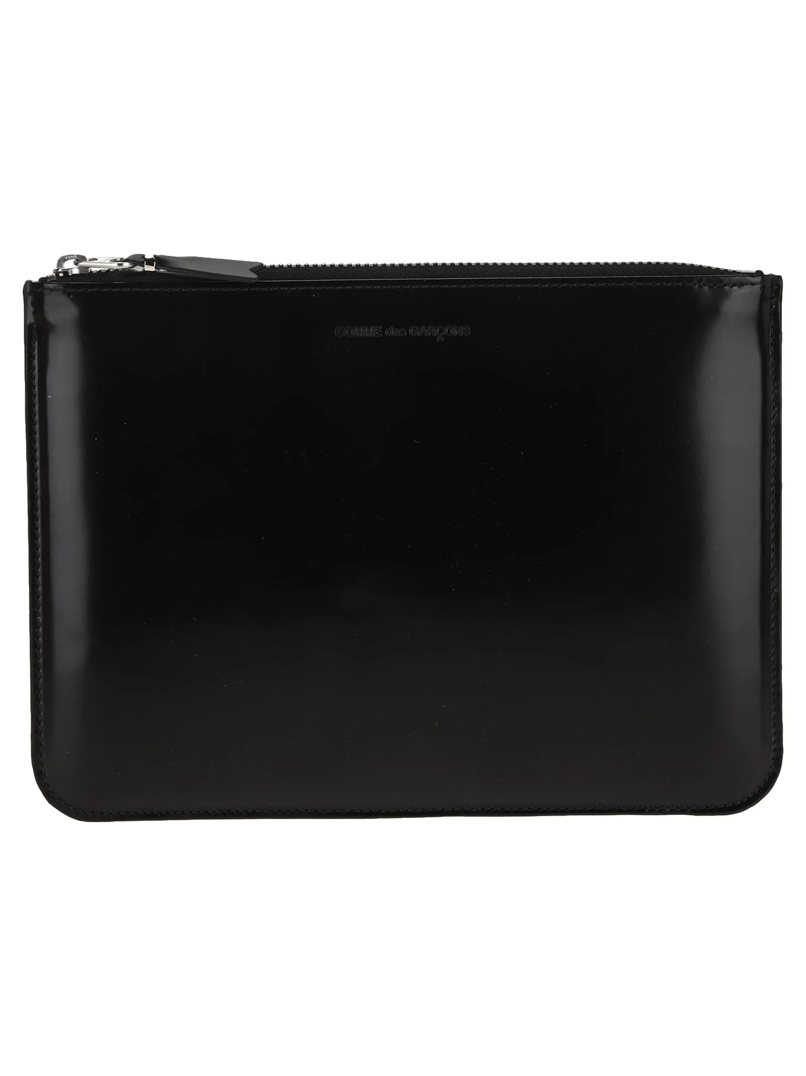 Comme des Garons Wallet Logo Embossed Zipped Pouch