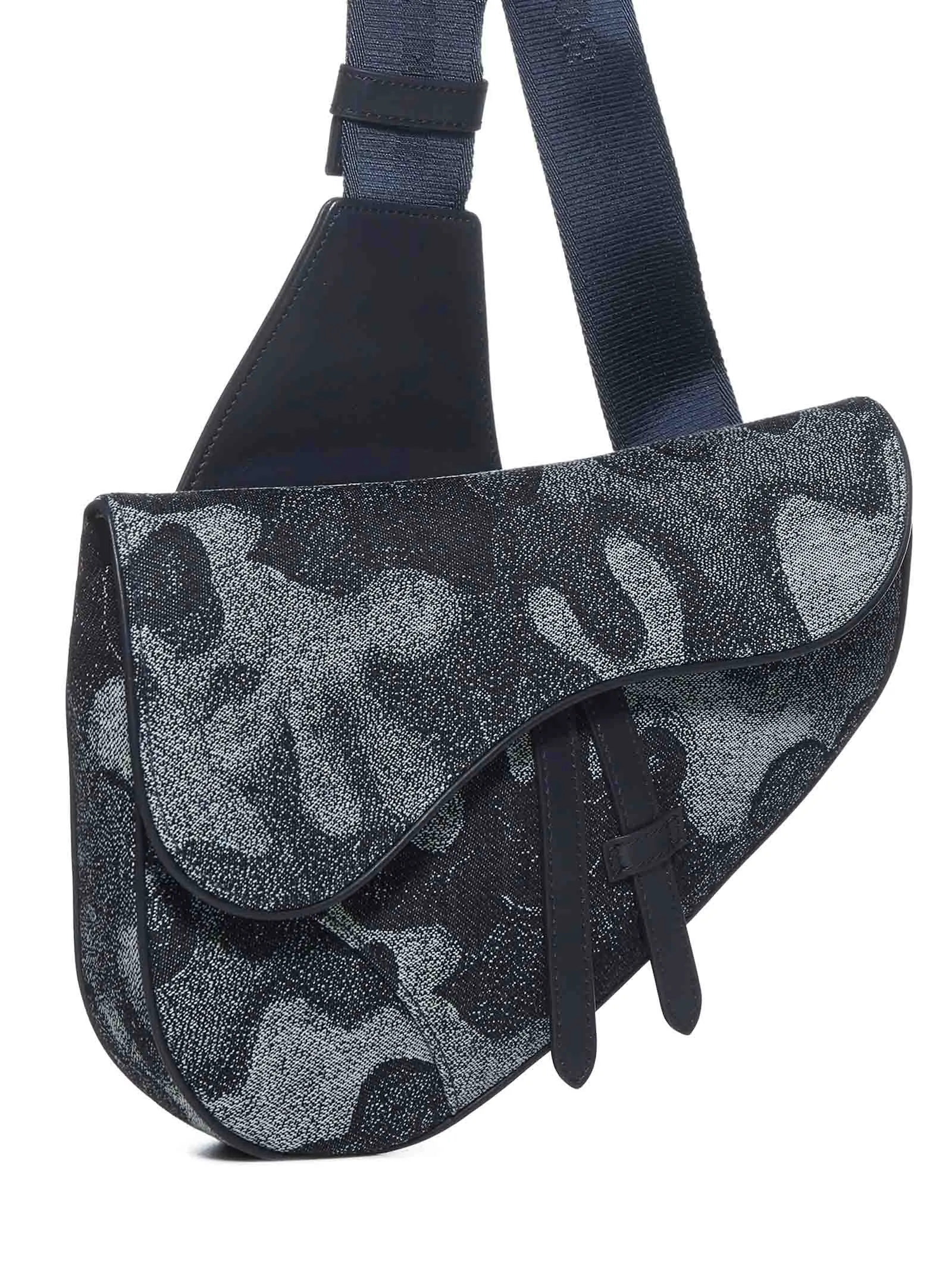 Dior Homme Camouflage Jacquard Saddle Bag