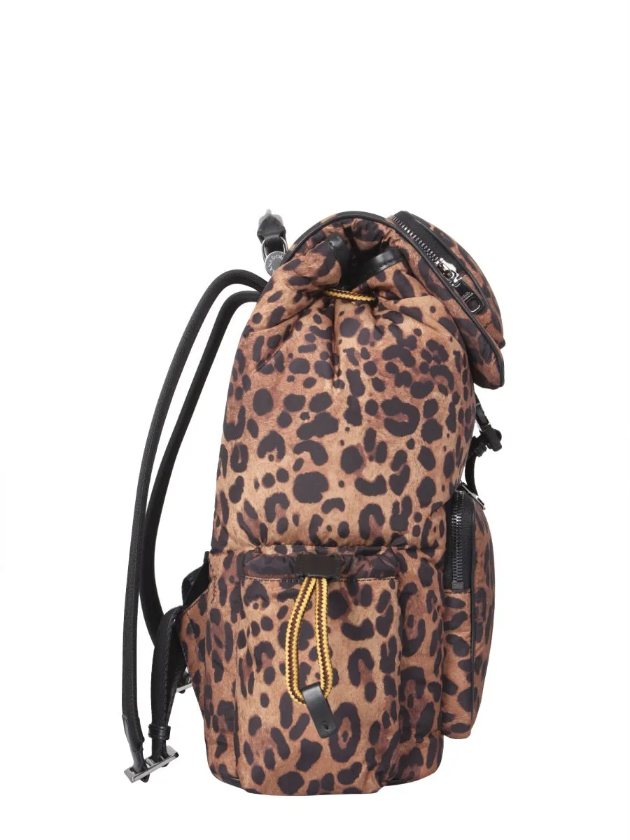 Dolce & Gabbana Leopard Printed Backpack
