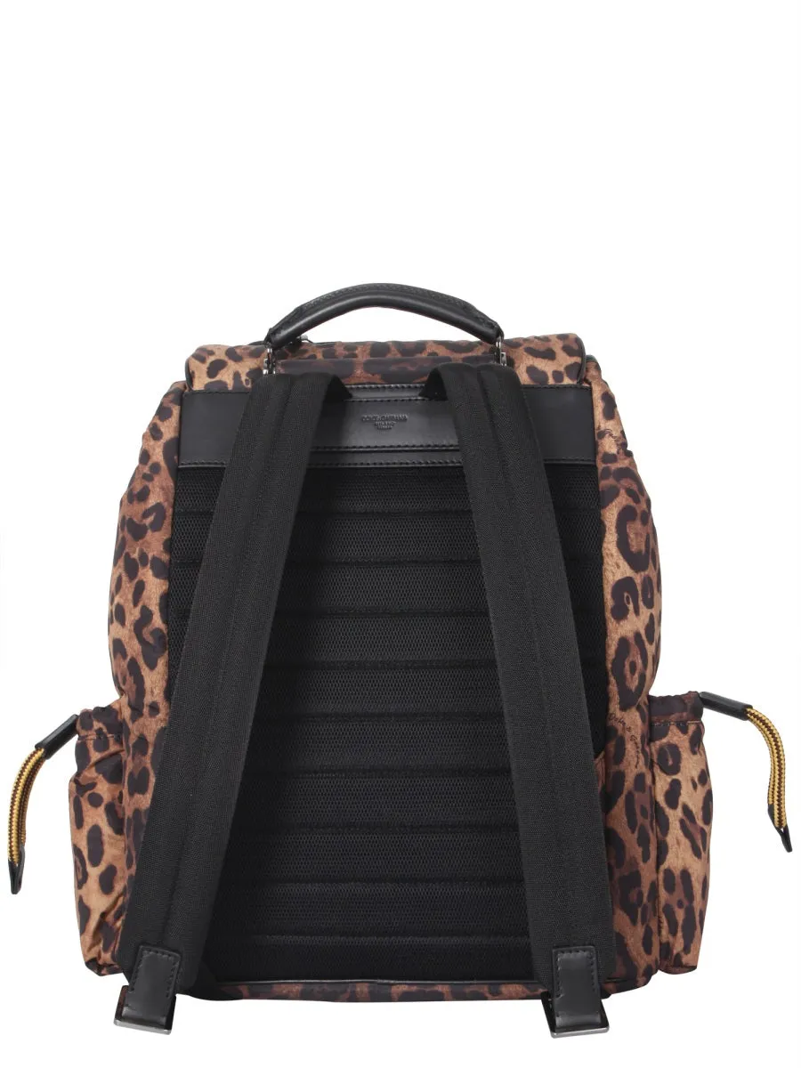 Dolce & Gabbana Leopard Printed Backpack