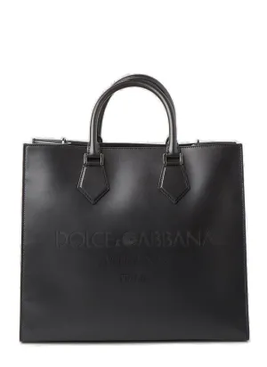 Dolce & Gabbana Logo-Embossed Strapped Tote Bag