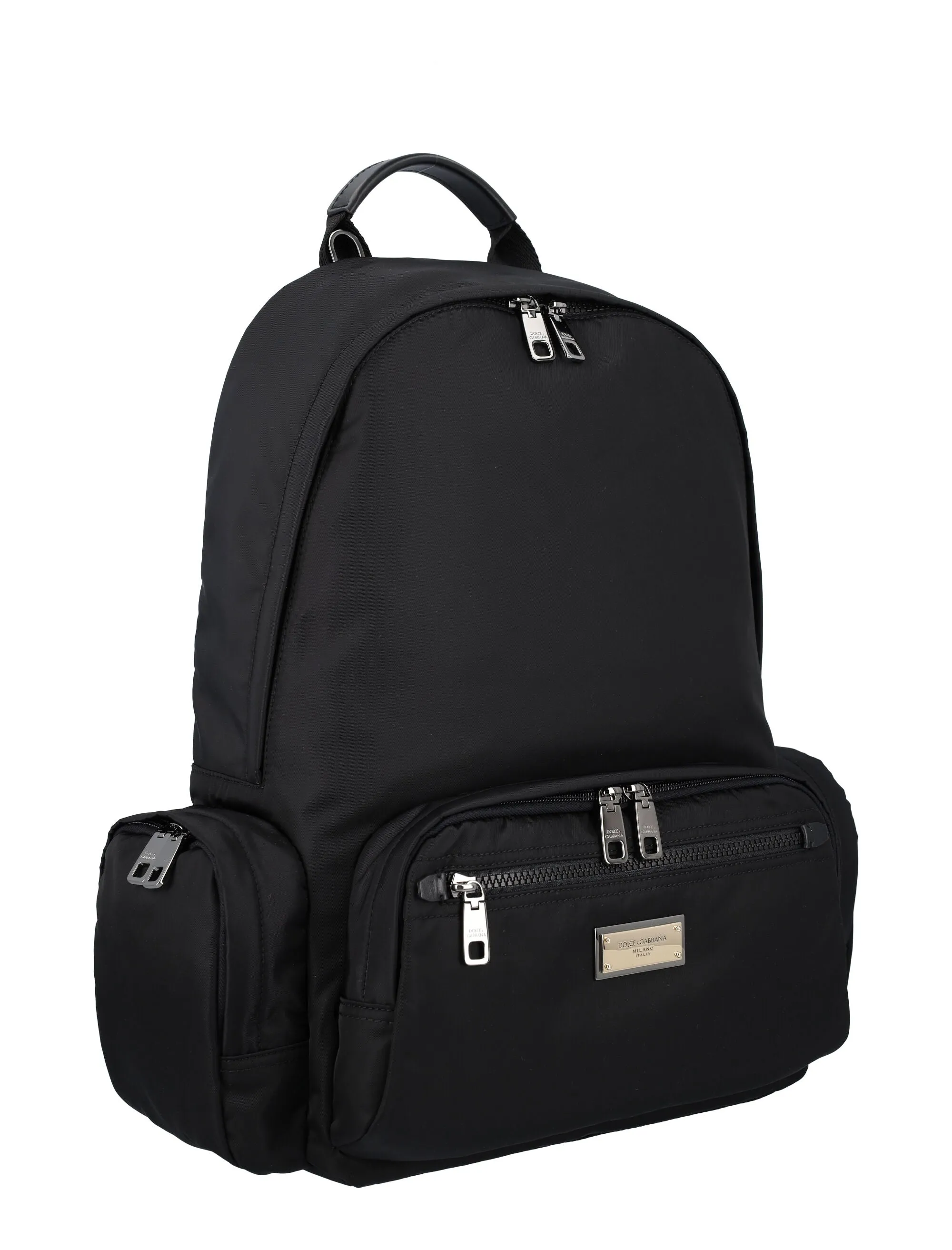 Dolce & Gabbana Logo Plaque Zipped Backpack