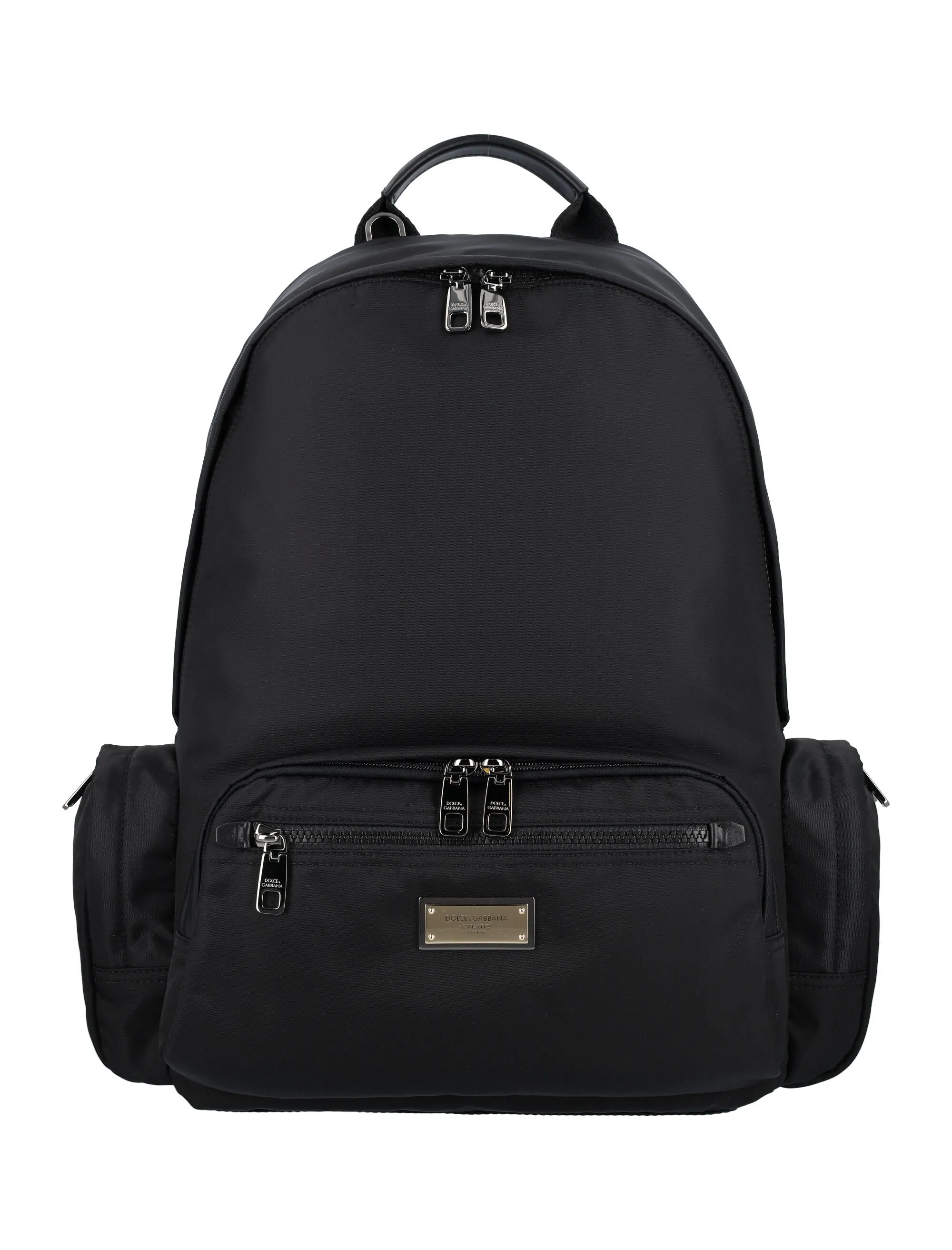 Dolce & Gabbana Logo Plaque Zipped Backpack