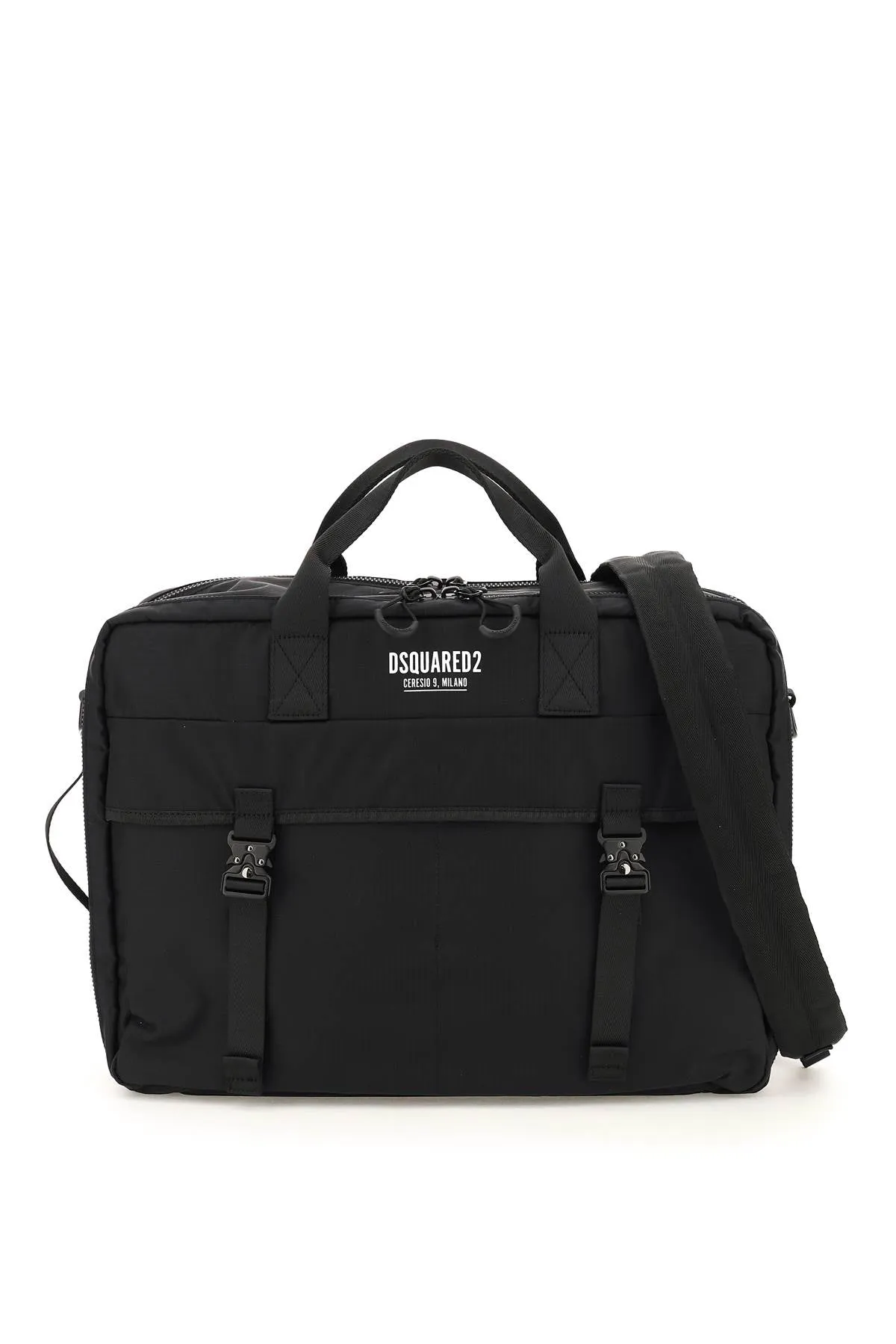 Dsquared2 Ceresio 9 Logo Printed Zip-Up Briefcase