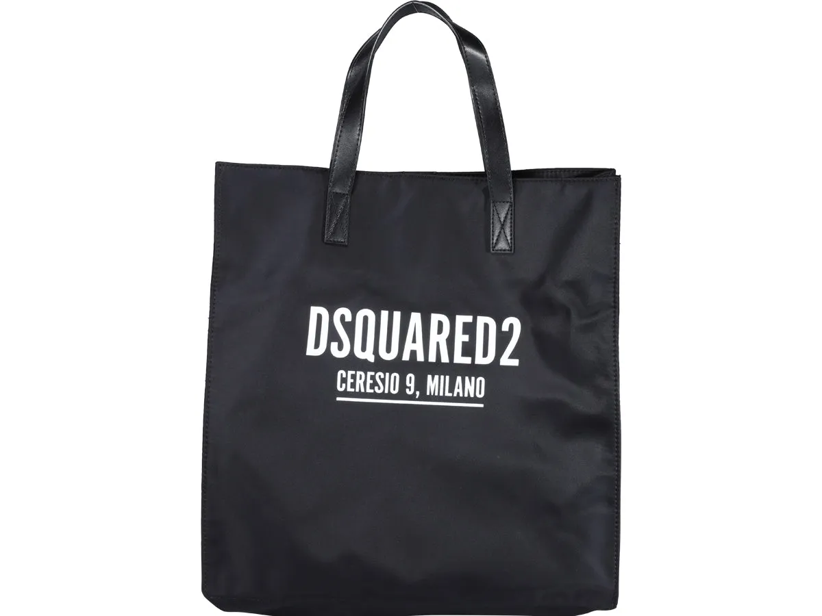 Dsquared2 Logo Printed Top Handle Bag