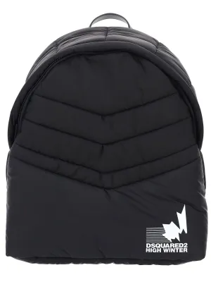 Dsquared2 Logo Printed Zipped Backpack