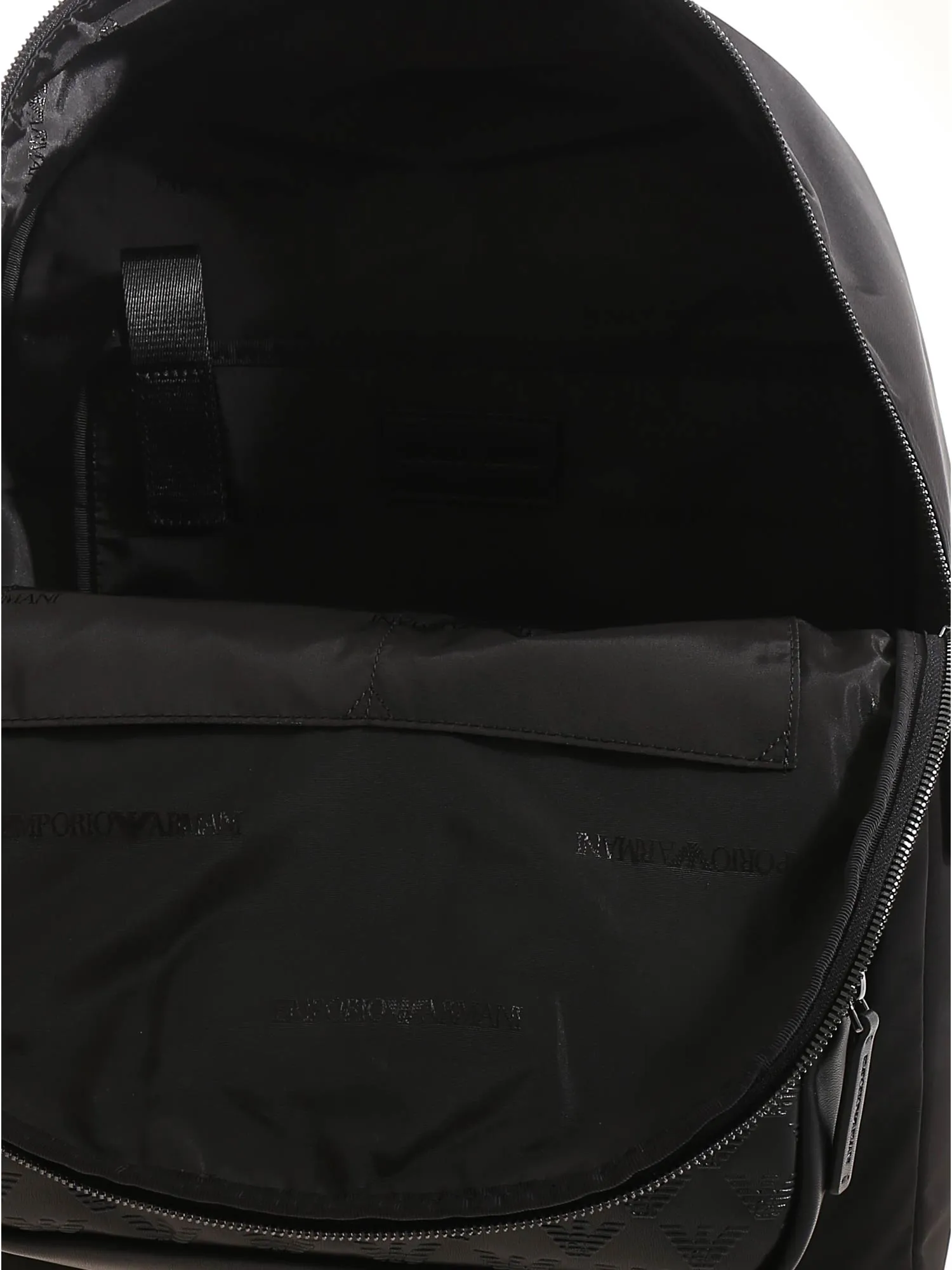 Emporio Armani Logo Plaque Zipped Backpack