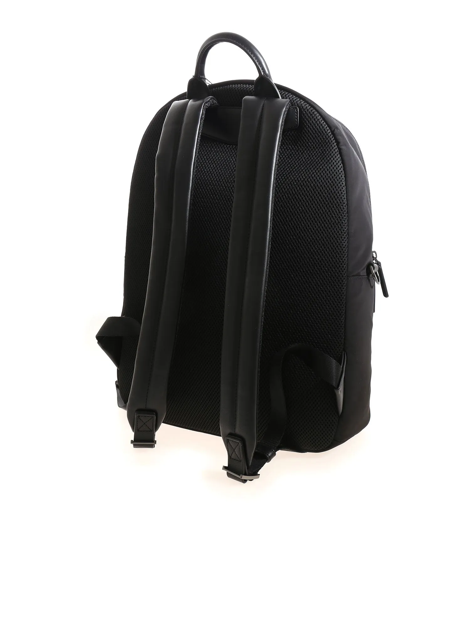 Emporio Armani Logo Plaque Zipped Backpack