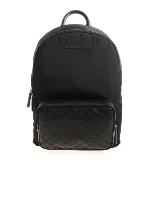 Emporio Armani Logo Plaque Zipped Backpack