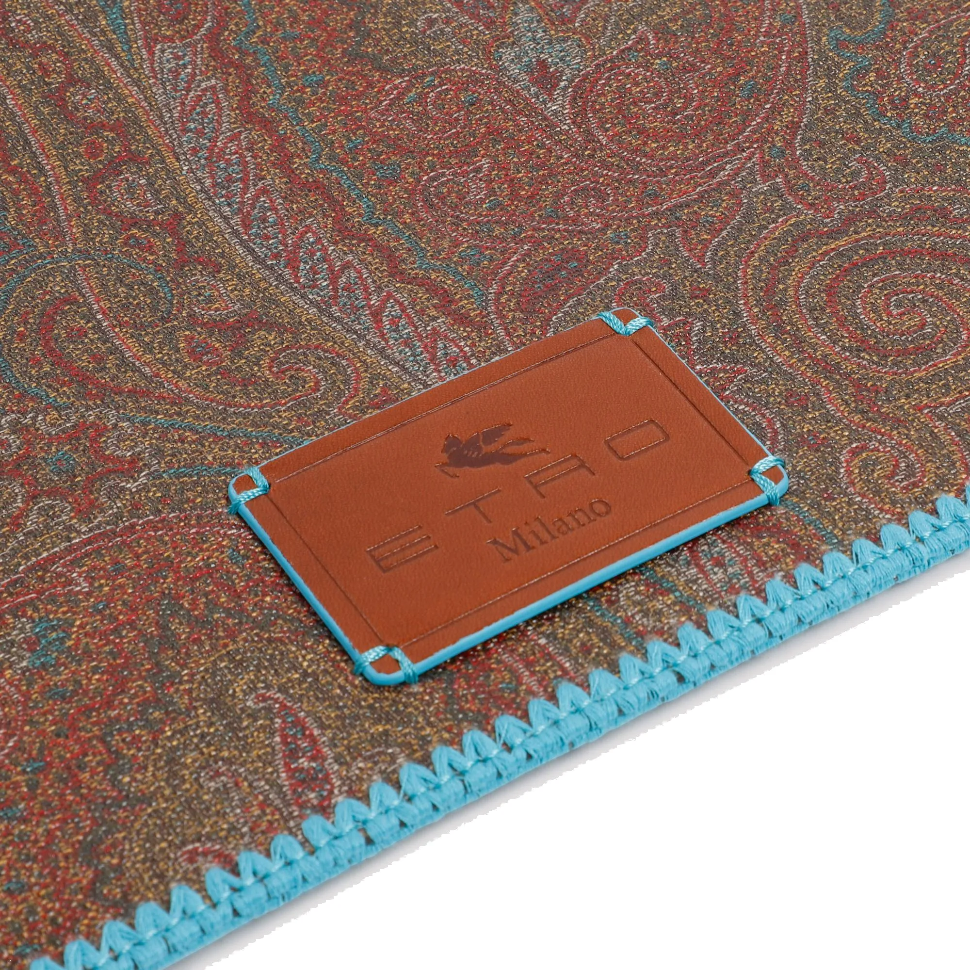 Etro Logo Patch Paisley Printed Pouch