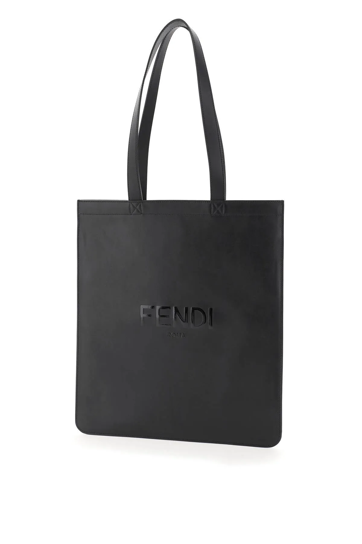 Fendi Logo Embossed Tote Bag