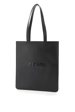 Fendi Logo Embossed Tote Bag
