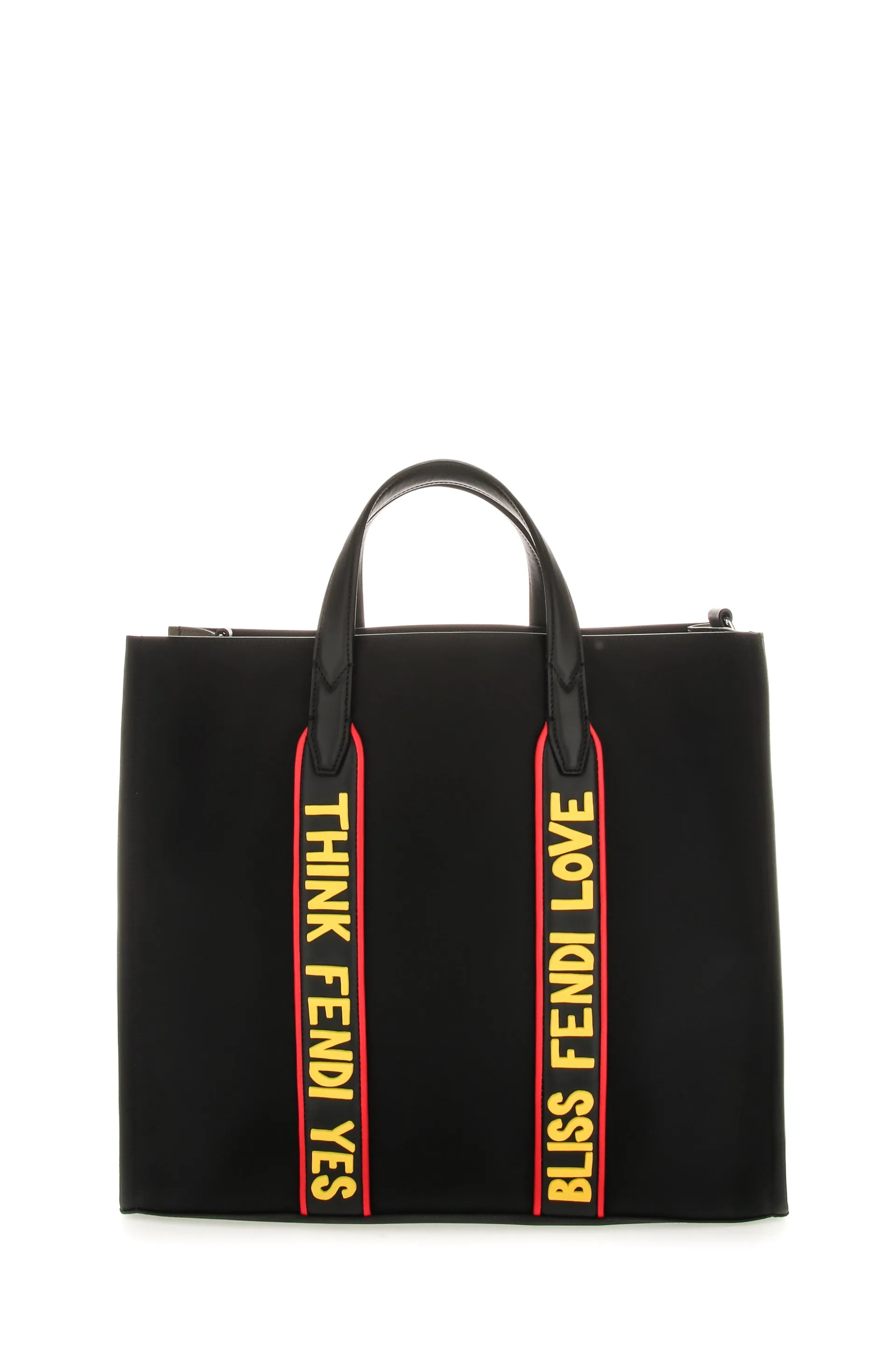 Fendi Slogan Motif Tote Bag