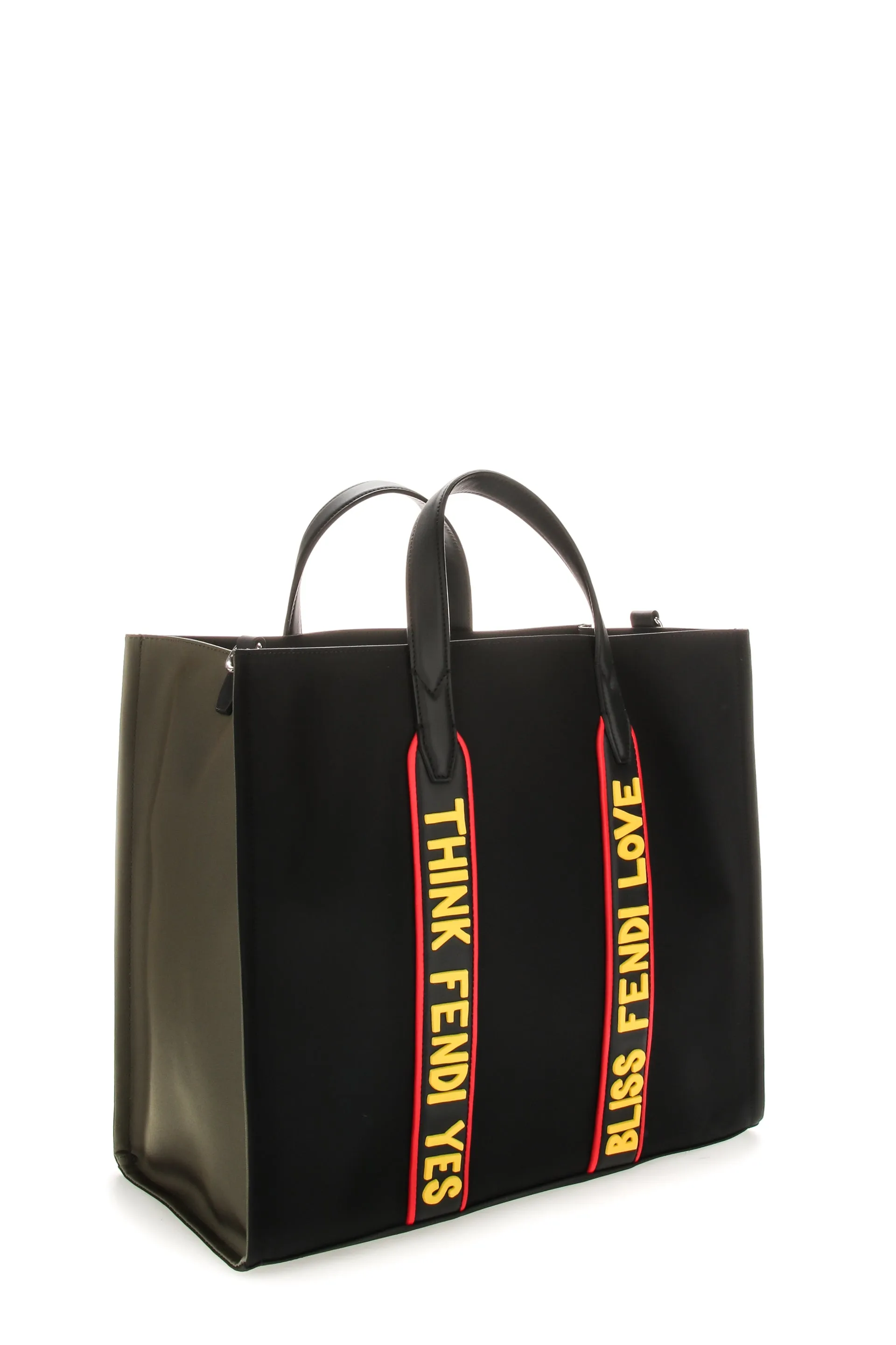 Fendi Slogan Motif Tote Bag