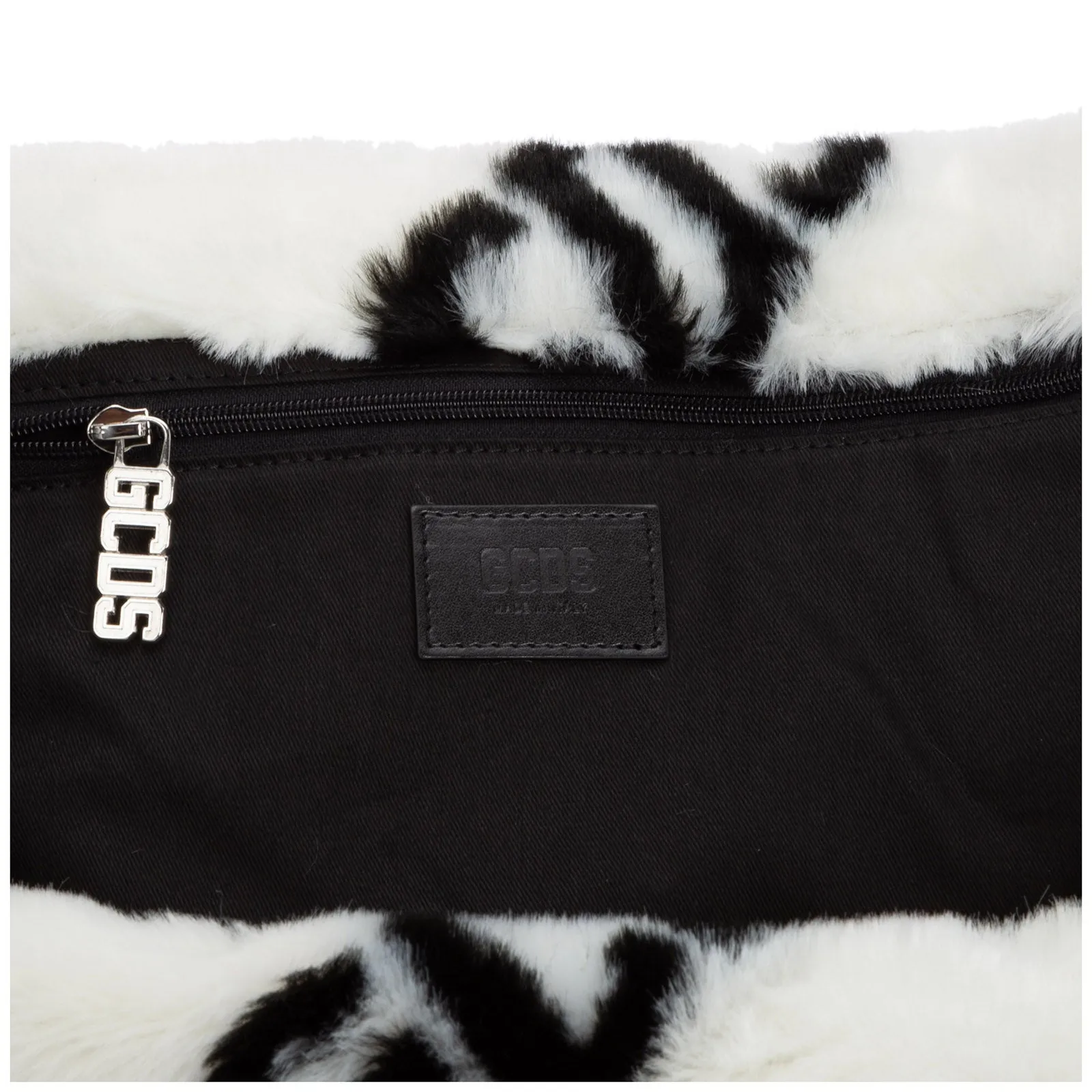 GCDS Faux Fur Shopping Tote Bag