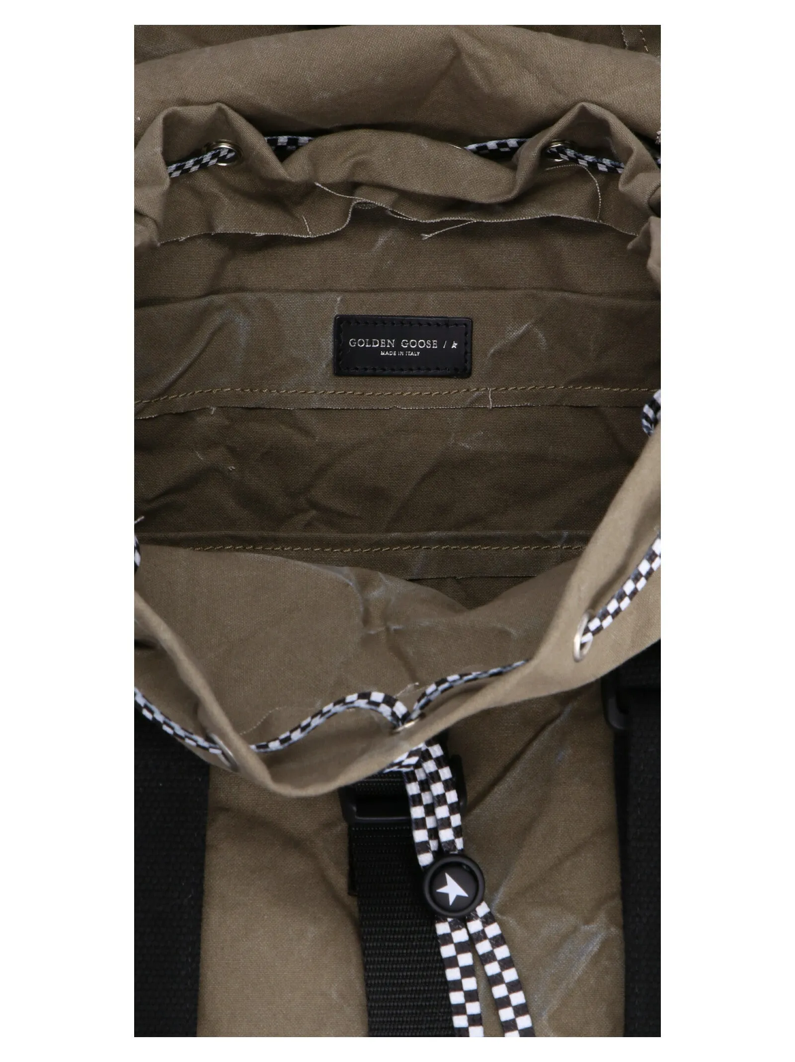 Golden Goose Deluxe Brand Logo Patch Drawstring Backpack