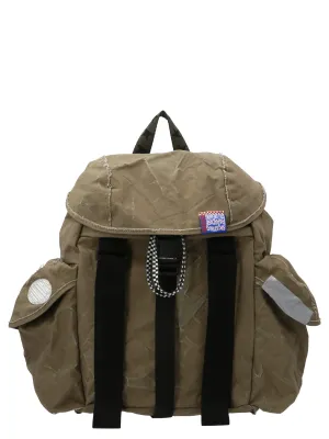 Golden Goose Deluxe Brand Logo Patch Drawstring Backpack