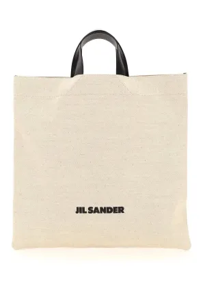 Jil Sander Logo Printed Top Handle Tote Bag