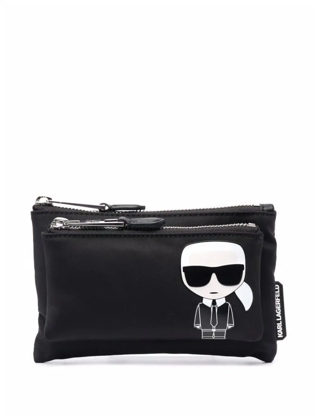 Karl Lagerfeld K/Ikonik Dual-Compartment Pouch