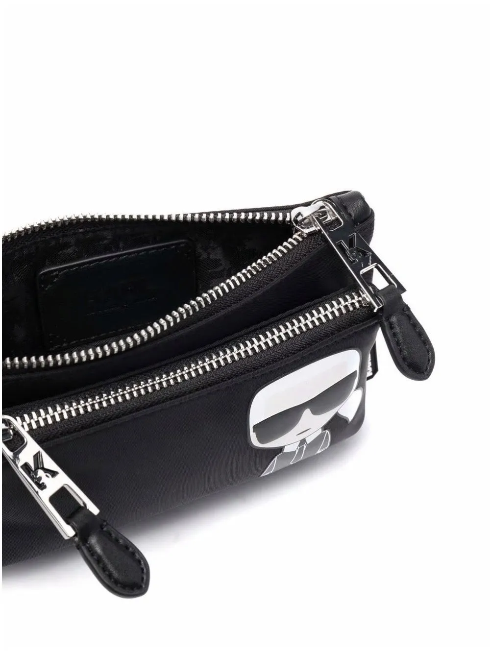 Karl Lagerfeld K/Ikonik Dual-Compartment Pouch