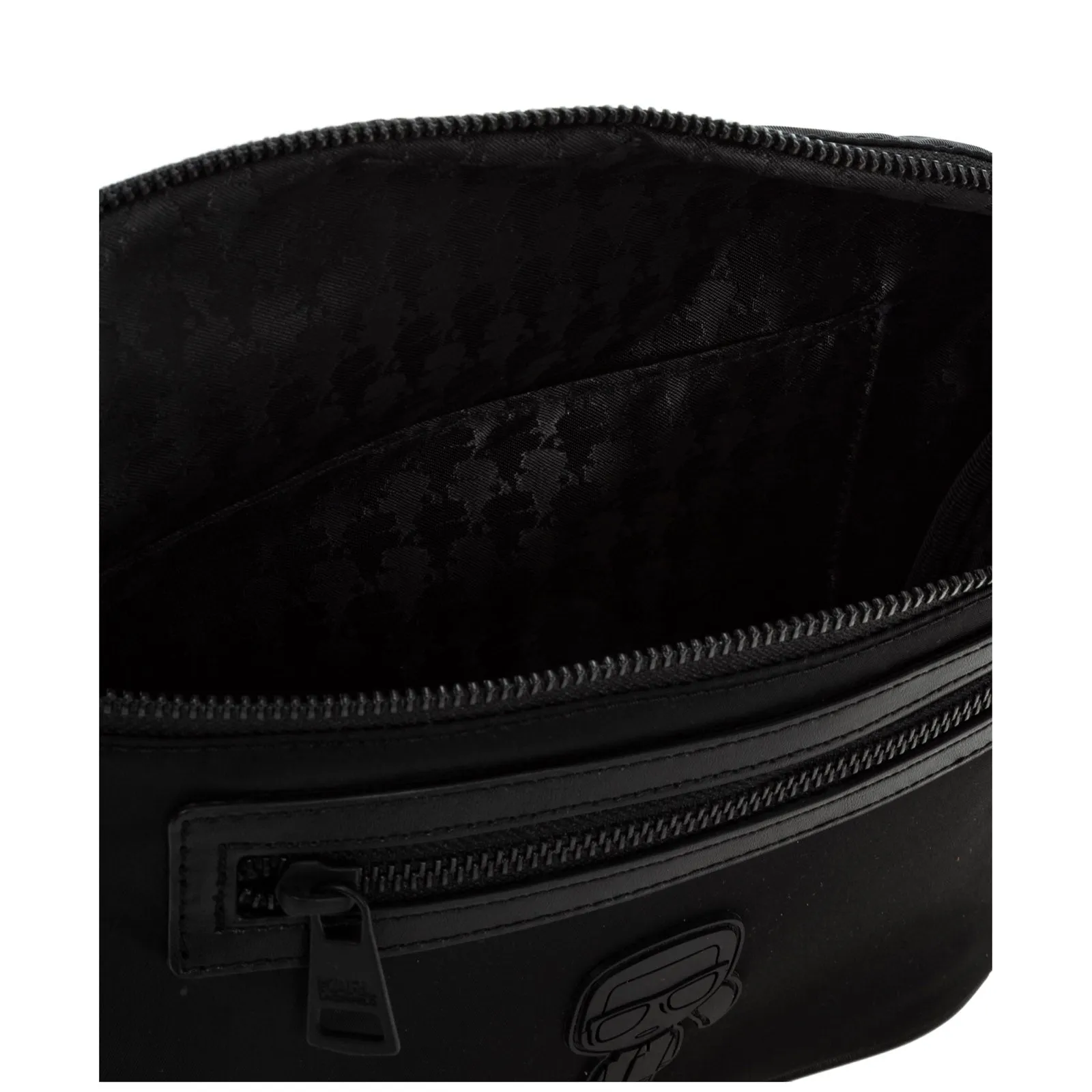 Karl Lagerfeld Logo Patch Two-Way Zip Bum Bag
