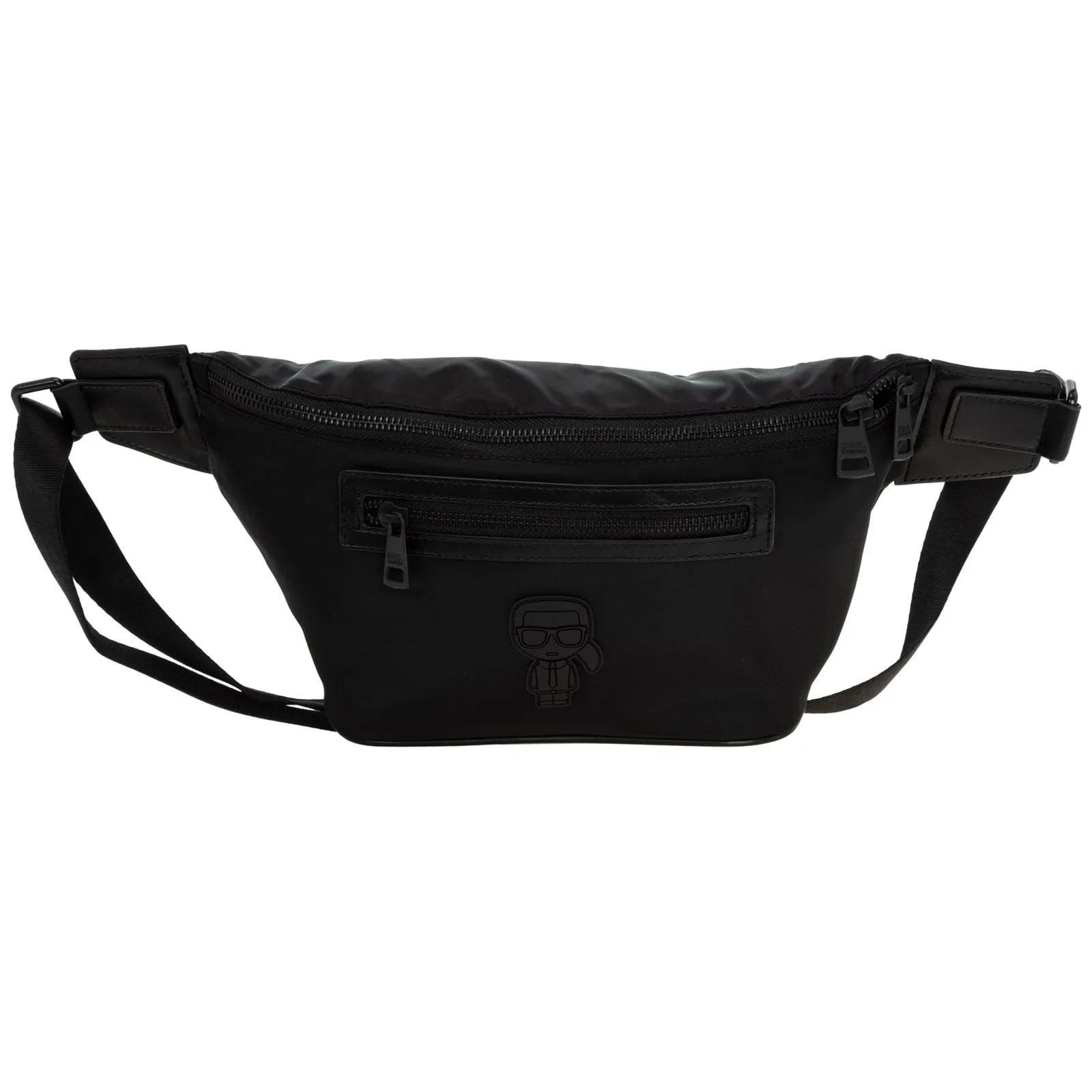 Karl Lagerfeld Logo Patch Two-Way Zip Bum Bag