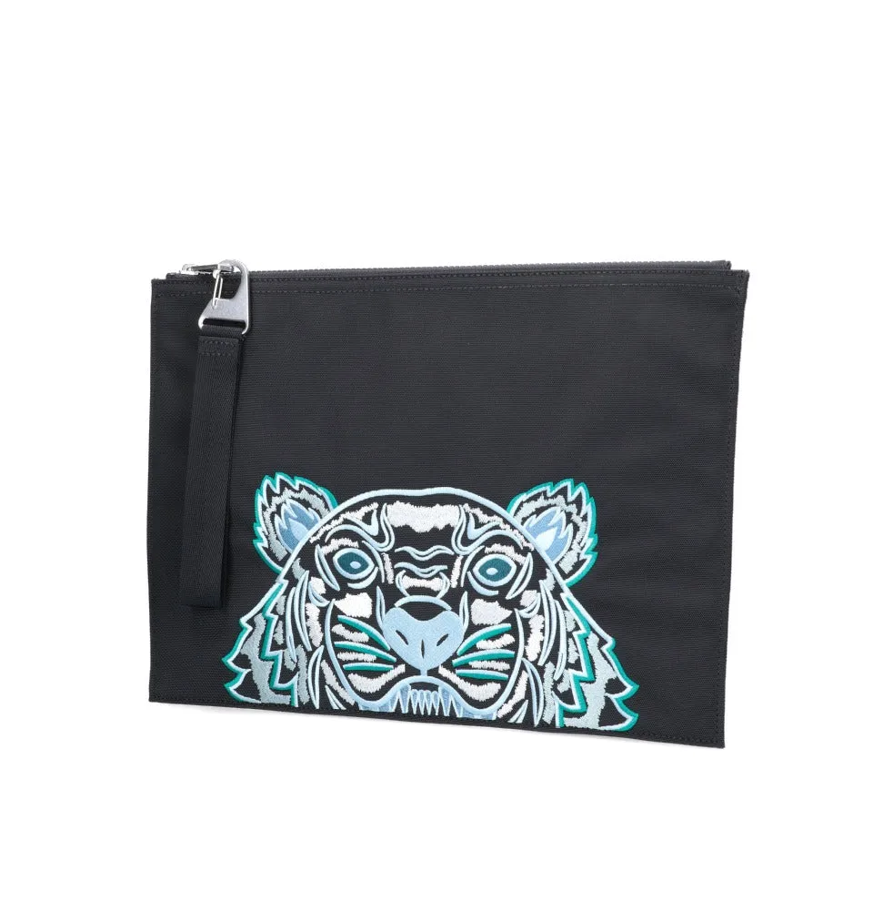 Kenzo Kampus Tiger Embroidered Pouch Bag