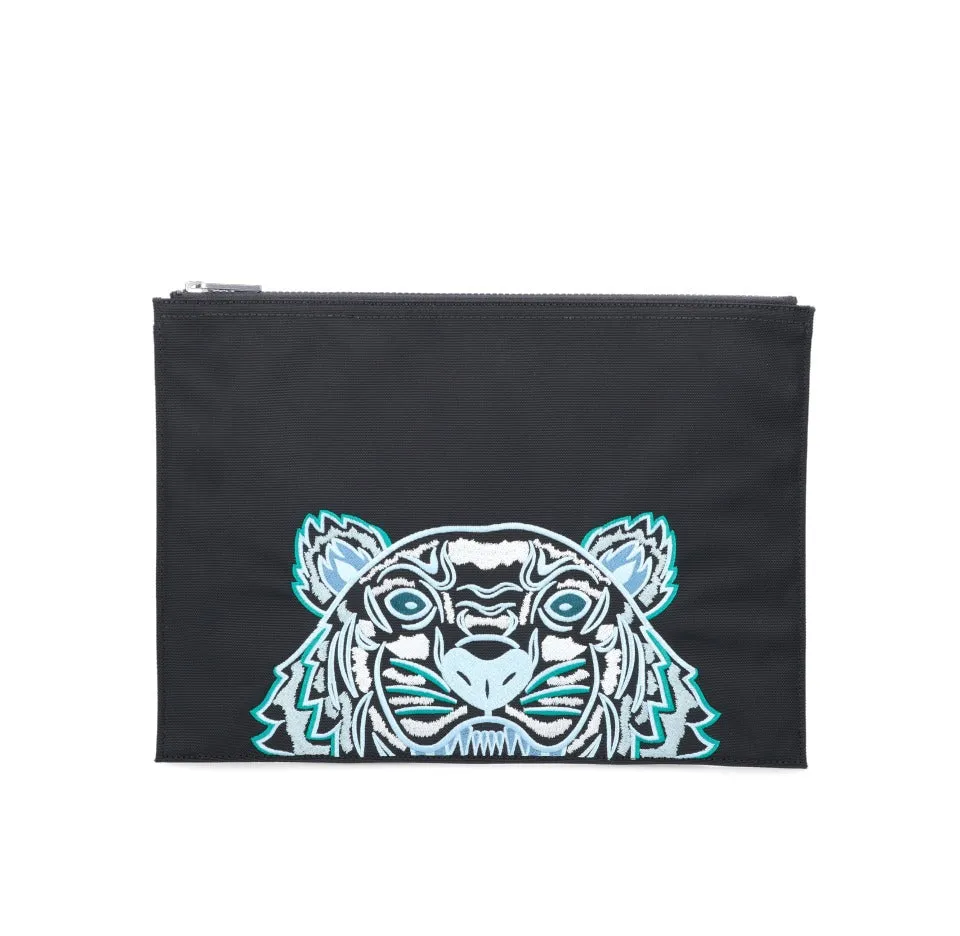 Kenzo Kampus Tiger Embroidered Pouch Bag