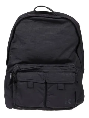 Kenzo Logo Print Zipped Backpack
