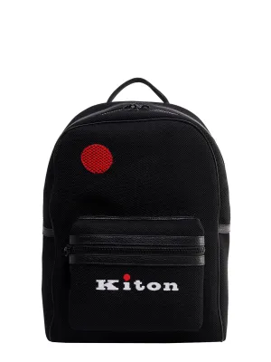 Kiton Logo Printed Zip-Around Backpack