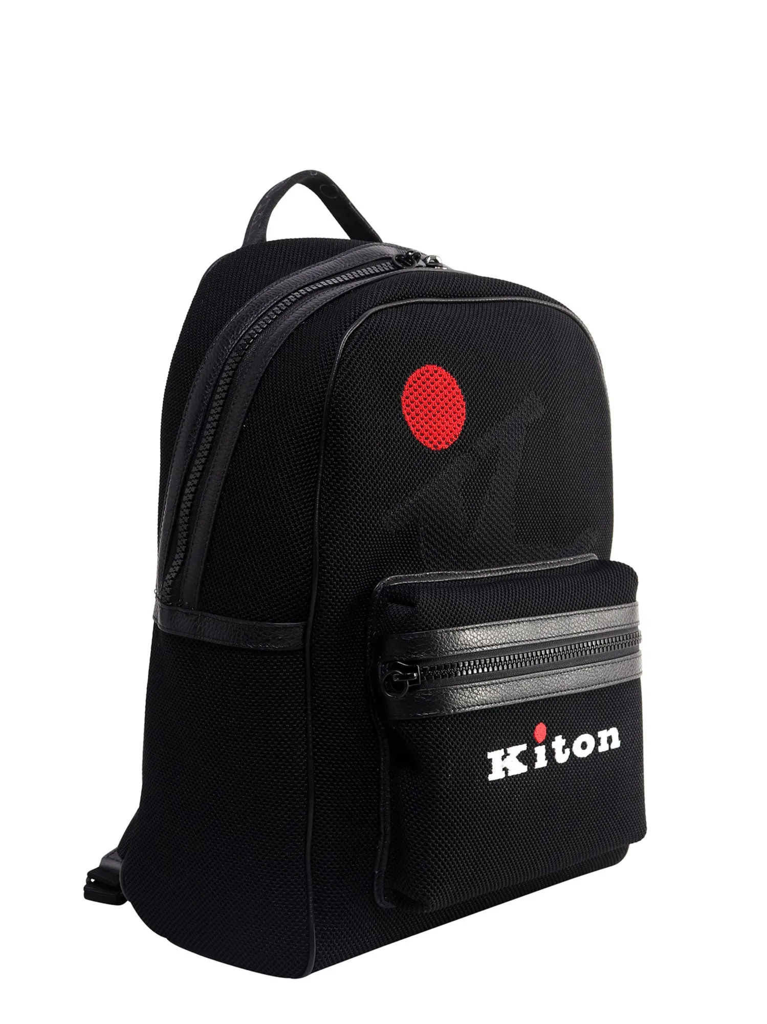 Kiton Logo Printed Zip-Around Backpack