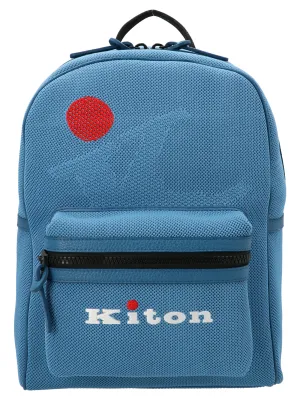 Kiton Logo Printed Zip-Around Backpack