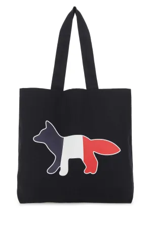 Maison Kitsun Tricolor Fox Tote Bag