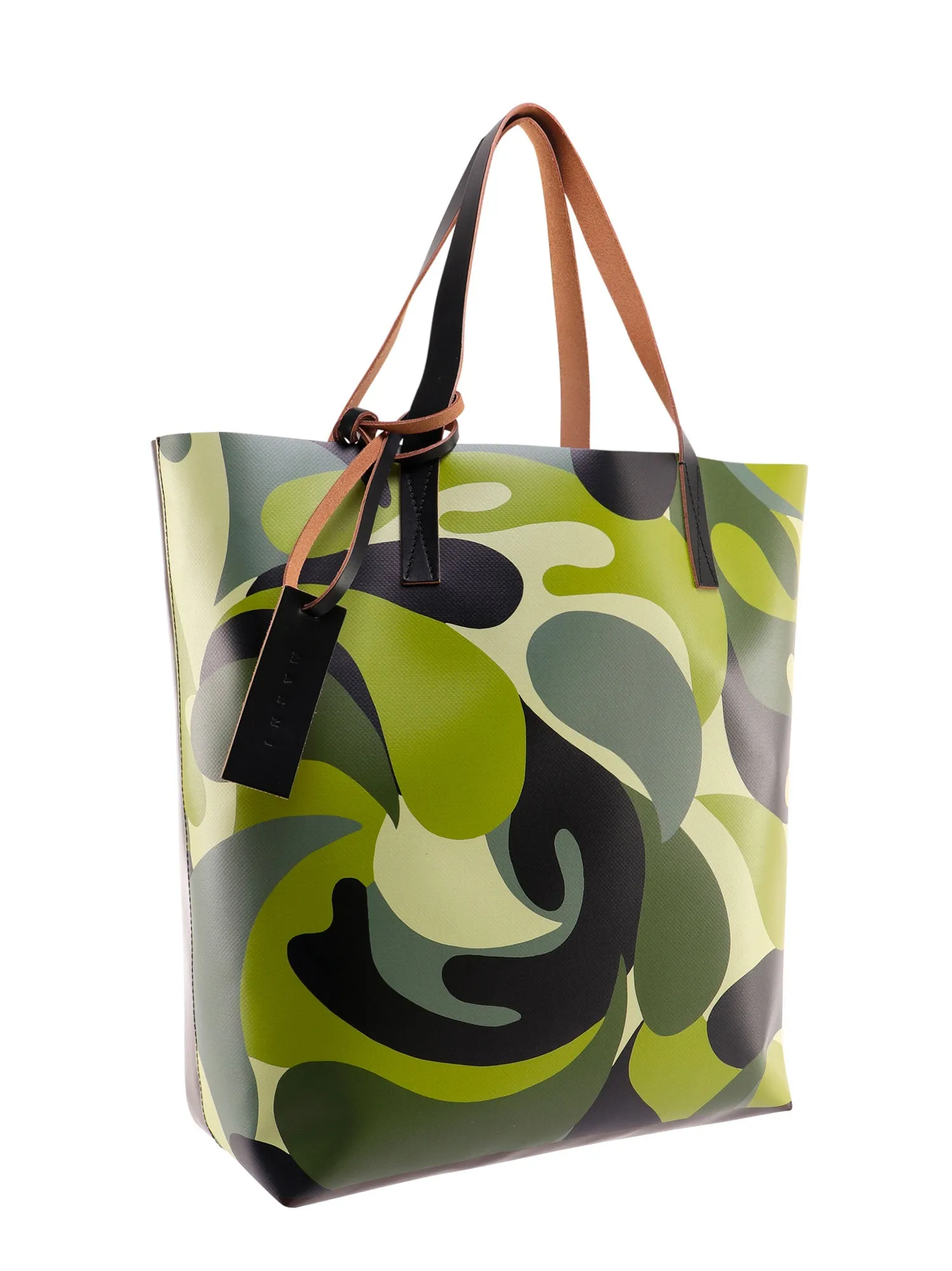 Marni 50s Camo Print Tribeca Tote Bag