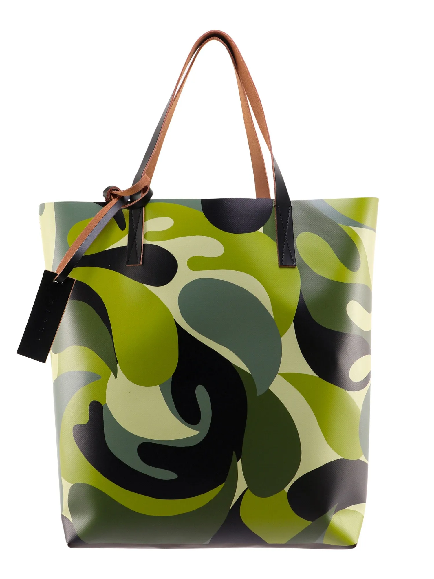 Marni 50s Camo Print Tribeca Tote Bag
