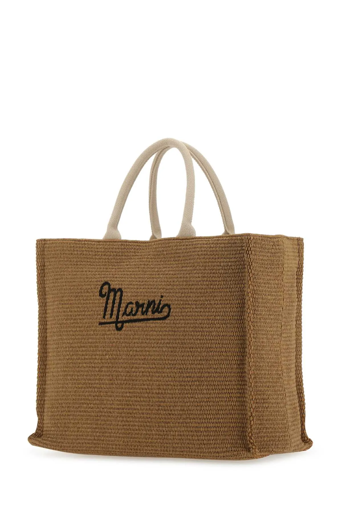 Marni Logo Embroidered Summer Tote Bag