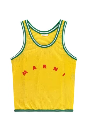 Marni Logo Print Perforated Tote Bag