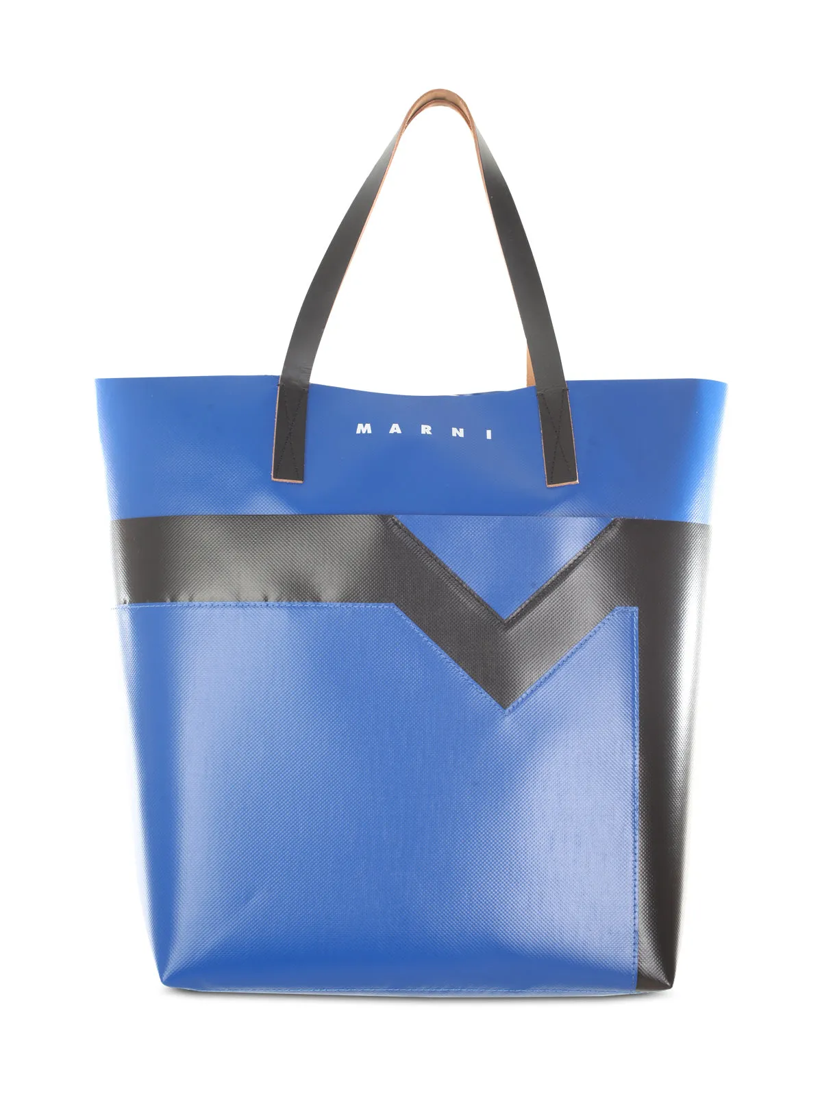 Marni Logo Printed High-Shine Tote Bag