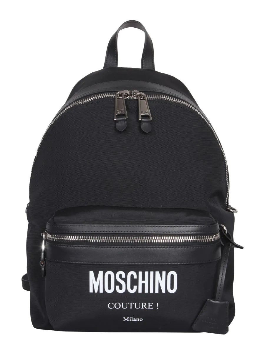 Moschino Couture Logo Print Backpack